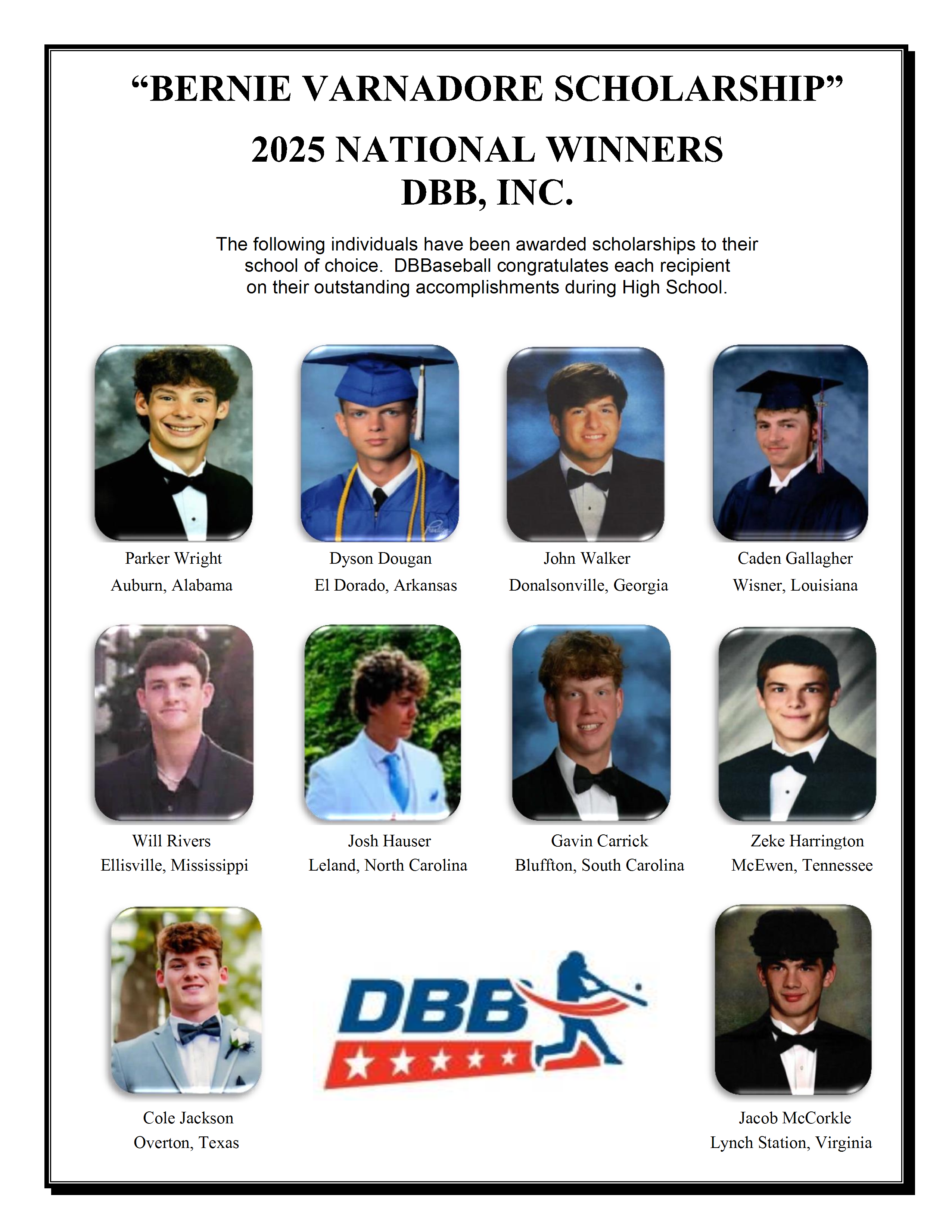 2025 SCHOLARSHIP WINNERS